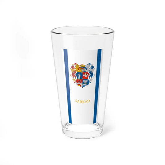 Flag of Sarkad vertical (Hungary) Pint Glass 16oz 16oz - Go Mug Yourself