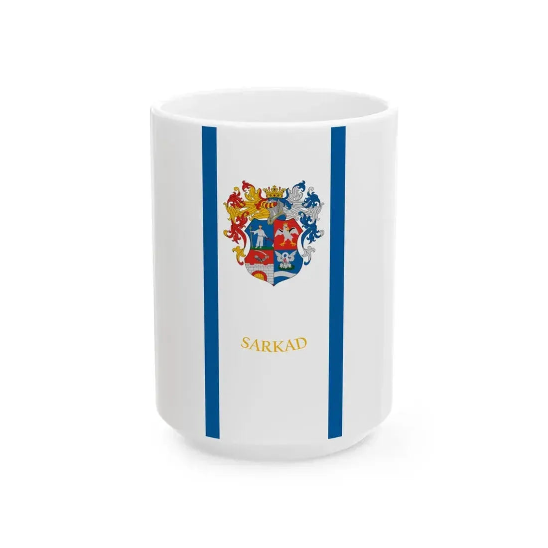 Flag of Sarkad vertical (Hungary) White Coffee Mug 15oz - Go Mug Yourself