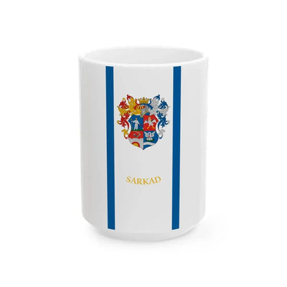 Flag of Sarkad vertical (Hungary) White Coffee Mug 15oz - Go Mug Yourself