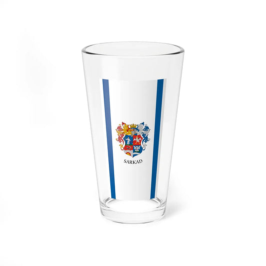 Flag of Sarkad vertical variant (Hungary) Pint Glass 16oz 16oz - Go Mug Yourself
