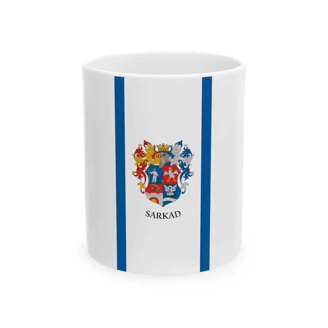 Flag of Sarkad vertical variant (Hungary) White Coffee Mug 11oz - Go Mug Yourself
