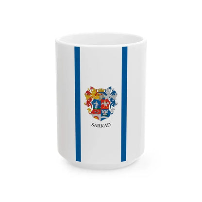 Flag of Sarkad vertical variant (Hungary) White Coffee Mug 15oz - Go Mug Yourself