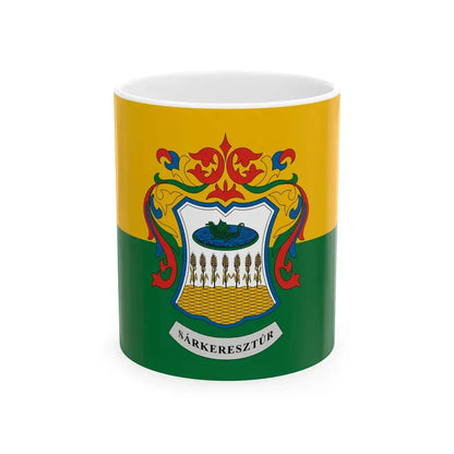 Flag of Sarkeresztur (Hungary) White Coffee Mug 11oz - Go Mug Yourself