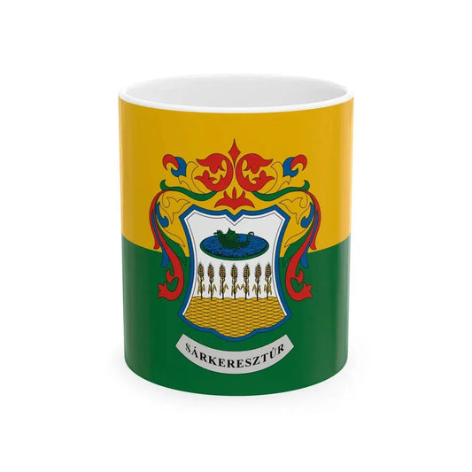 Flag of Sarkeresztur (Hungary) White Coffee Mug 11oz - Go Mug Yourself