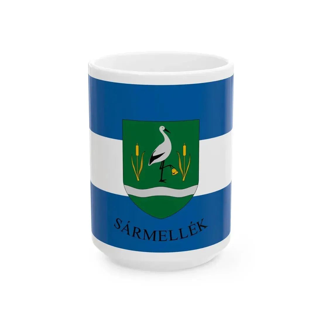 Flag of Sarmellek (Hungary) White Coffee Mug 15oz - Go Mug Yourself