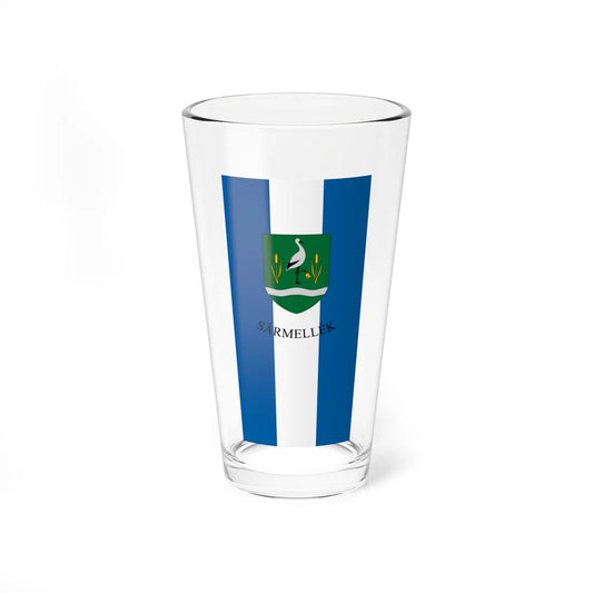 Flag of Sarmellek vertical (Hungary) Pint Glass 16oz 16oz - Go Mug Yourself