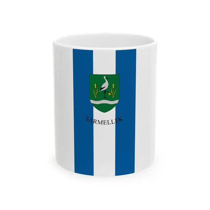 Flag of Sarmellek vertical (Hungary) White Coffee Mug 11oz - Go Mug Yourself