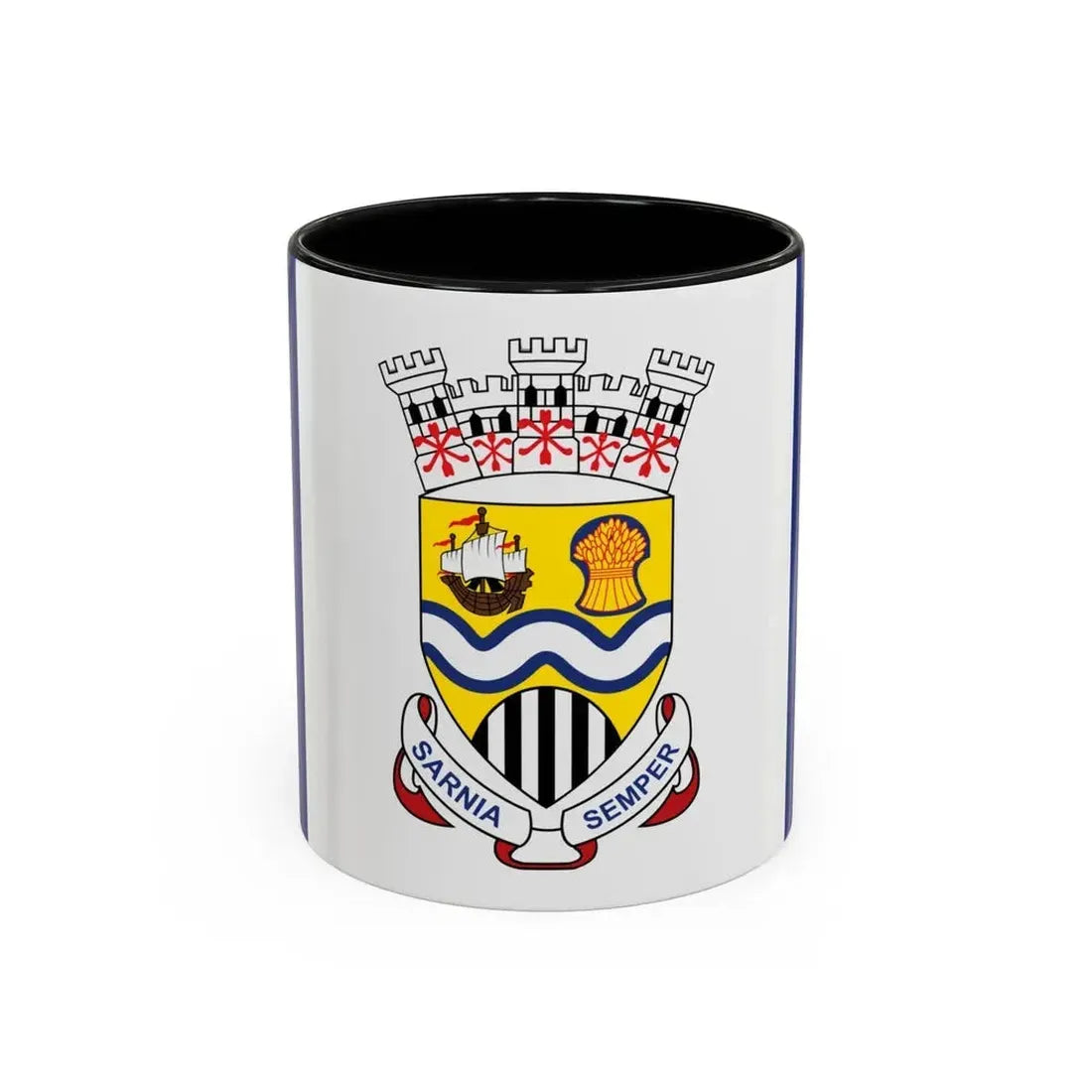 Flag of Sarnia Ontario Canada - Accent Coffee Mug 11oz Black - Go Mug Yourself