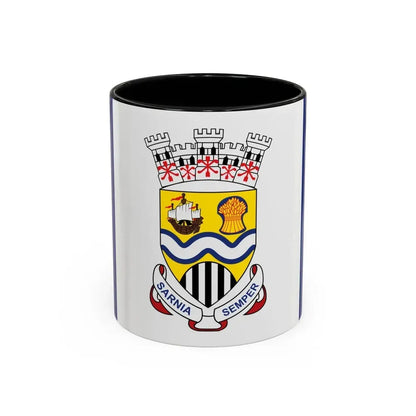 Flag of Sarnia Ontario Canada - Accent Coffee Mug 11oz Black - Go Mug Yourself