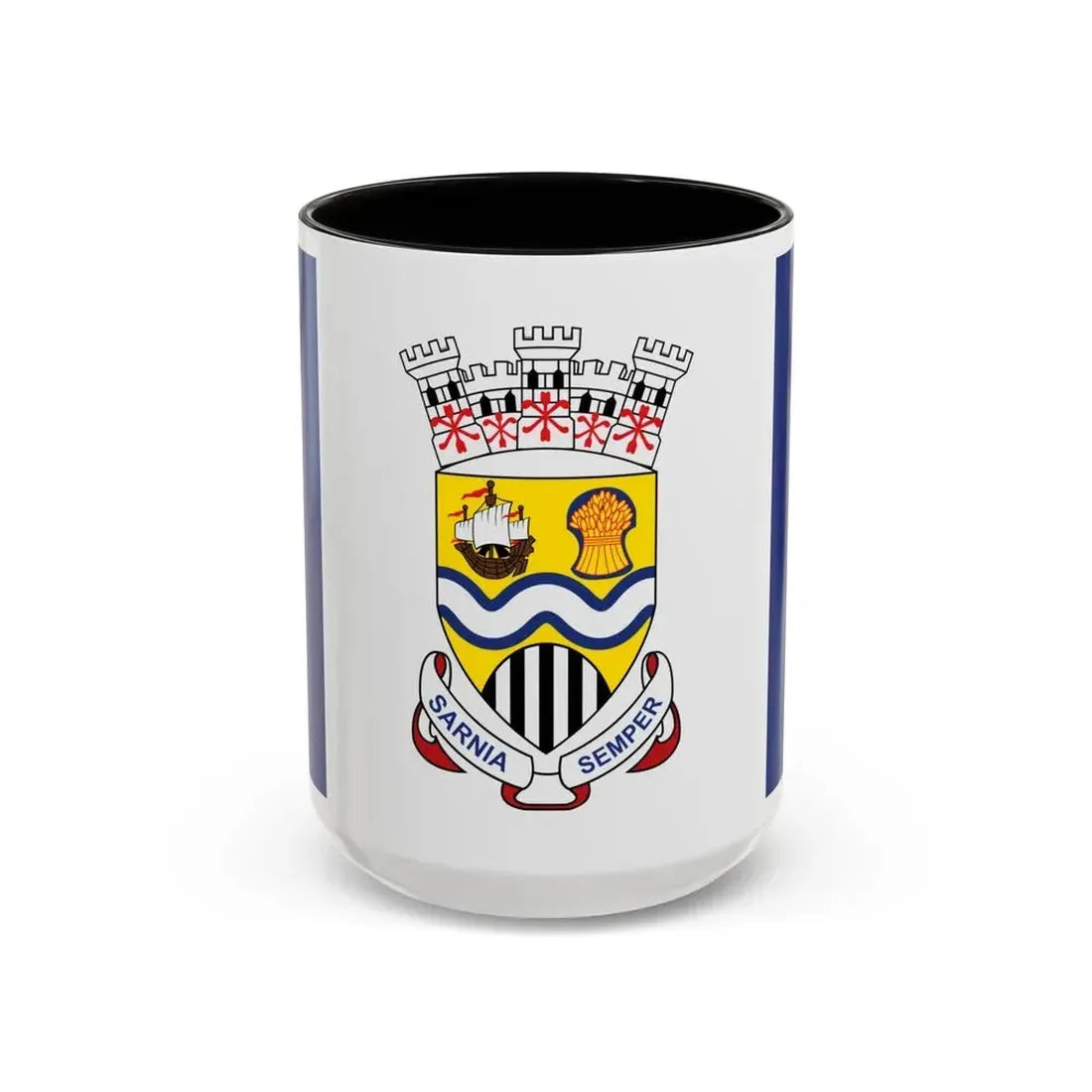 Flag of Sarnia Ontario Canada - Accent Coffee Mug 15oz Black - Go Mug Yourself