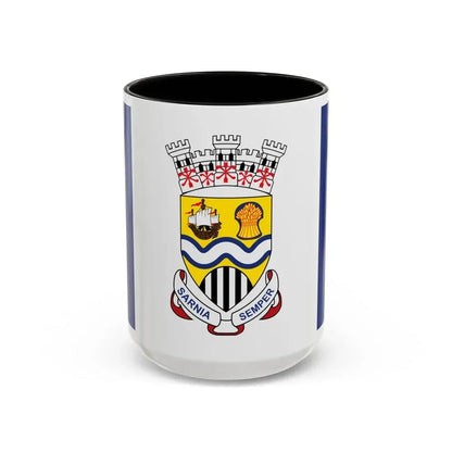 Flag of Sarnia Ontario Canada - Accent Coffee Mug 15oz Black - Go Mug Yourself