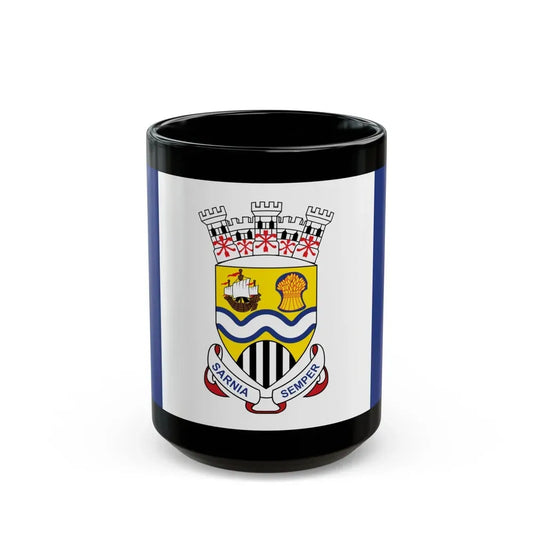 Flag of Sarnia Ontario Canada - Black Coffee Mug 15oz - Go Mug Yourself
