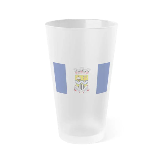 Flag of Sarnia Ontario Canada - Frosted Pint Glass 16oz 16oz Frosted - Go Mug Yourself