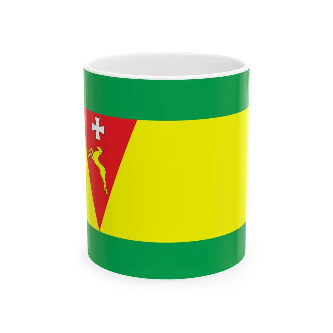 Flag of Sarny Raion (Ukraine) White Coffee Mug 11oz - Go Mug Yourself