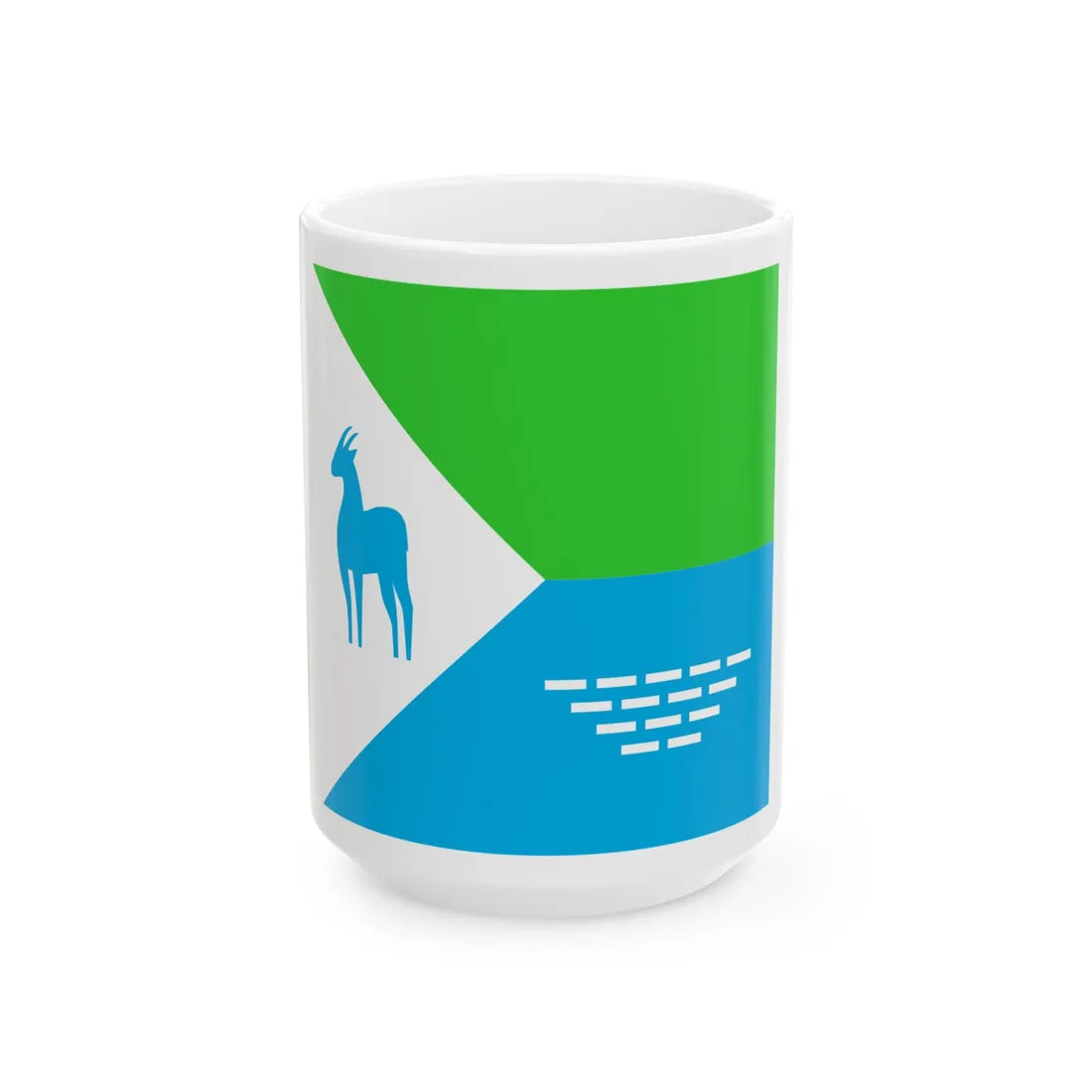 Flag of Sarny (Ukraine) White Coffee Mug 15oz - Go Mug Yourself
