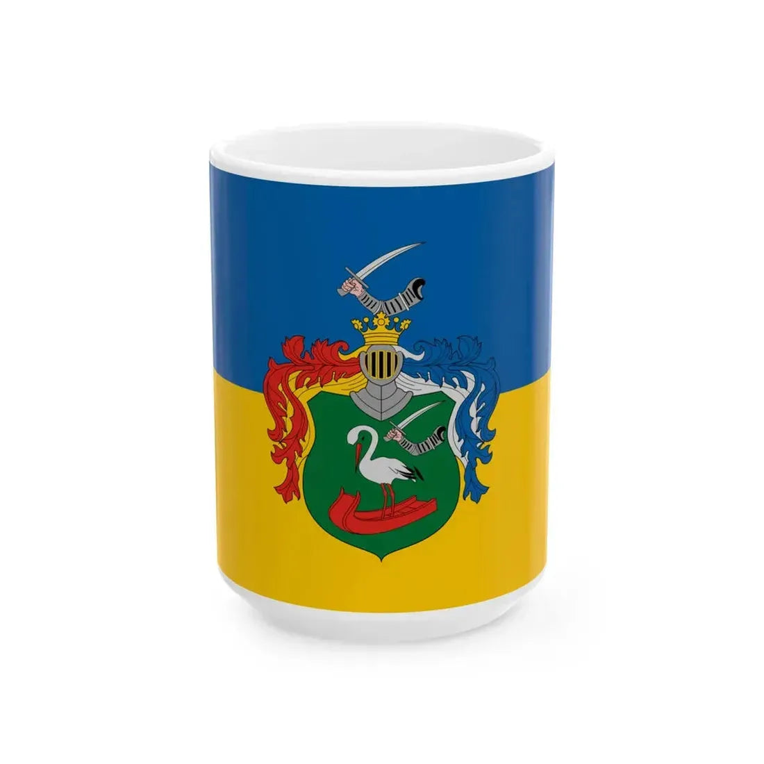 Flag of Sarosd (Hungary) White Coffee Mug 15oz - Go Mug Yourself