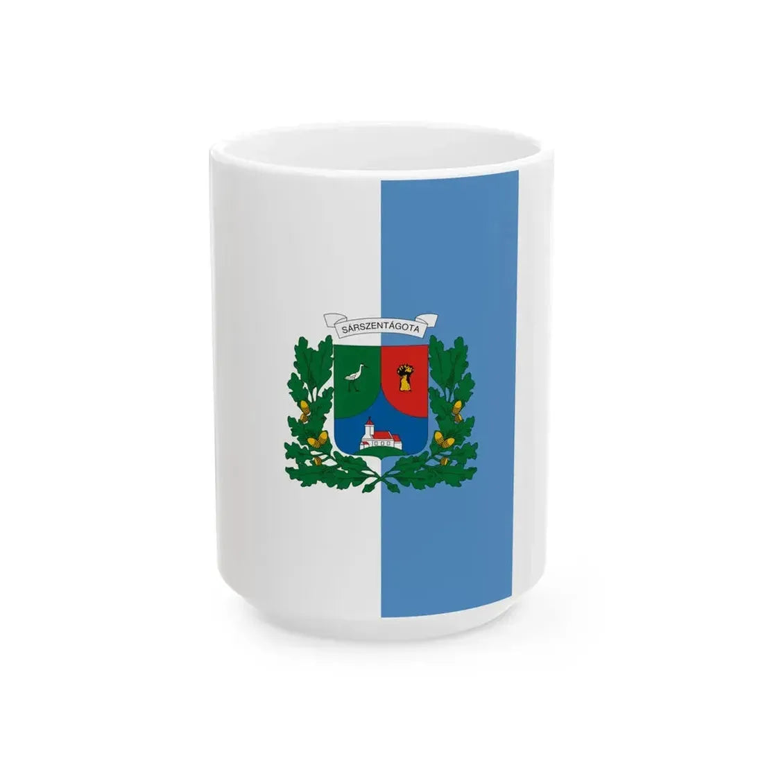 Flag of Sarszentagota (Hungary) White Coffee Mug 15oz - Go Mug Yourself