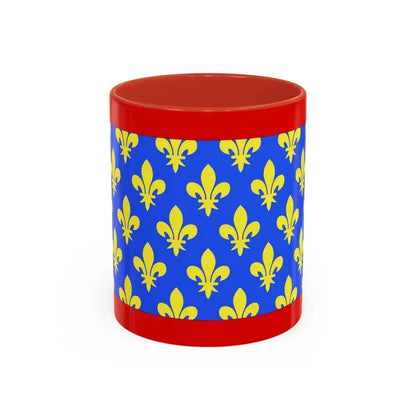 Flag of Sarthe France 2 - Accent Coffee Mug 11oz Red - Go Mug Yourself