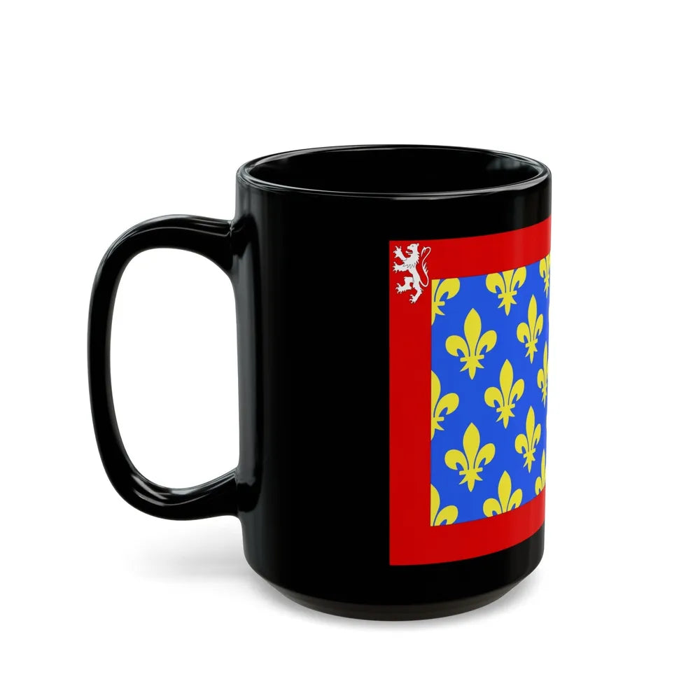 Flag of Sarthe France 2 - Black Coffee Mug-Go Mug Yourself