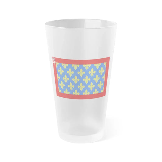 Flag of Sarthe France 2 - Frosted Pint Glass 16oz 16oz Frosted - Go Mug Yourself