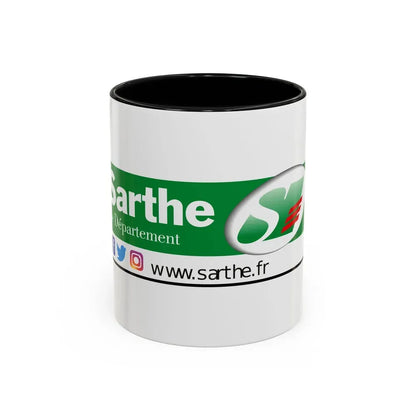 Flag of Sarthe France - Accent Coffee Mug 11oz Black - Go Mug Yourself