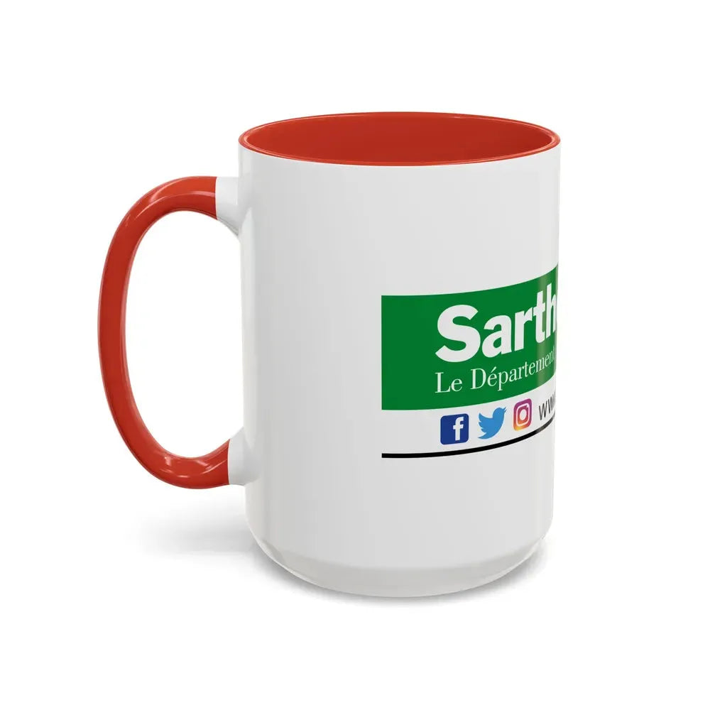 Flag of Sarthe France - Accent Coffee Mug - Go Mug Yourself
