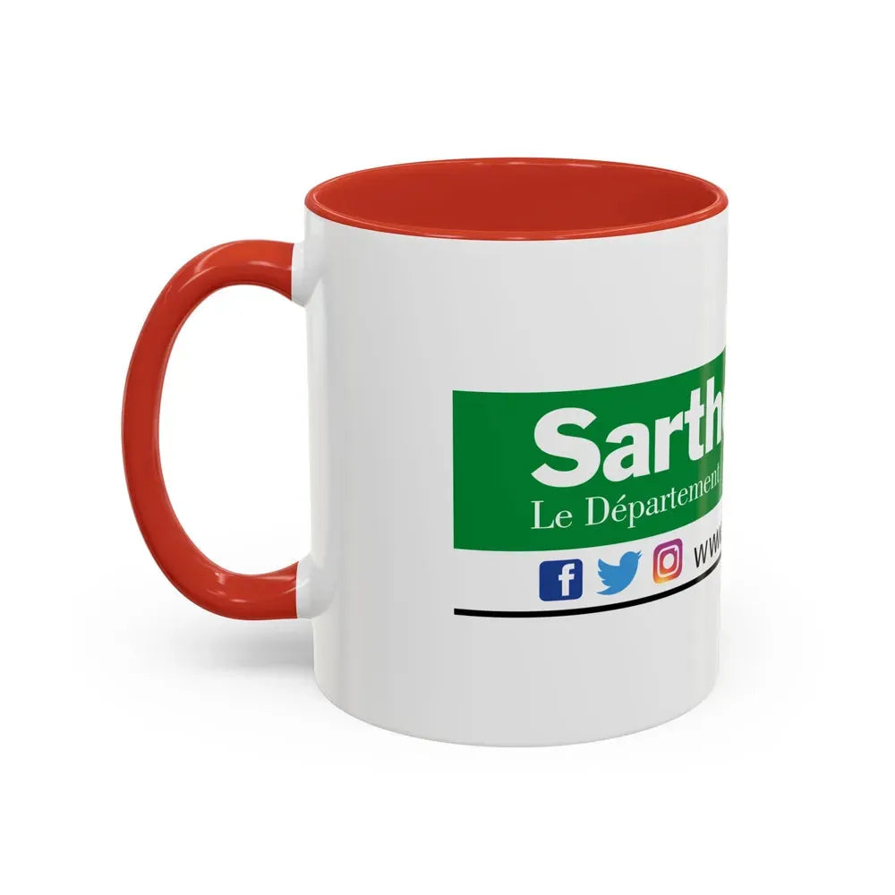 Flag of Sarthe France - Accent Coffee Mug - Go Mug Yourself