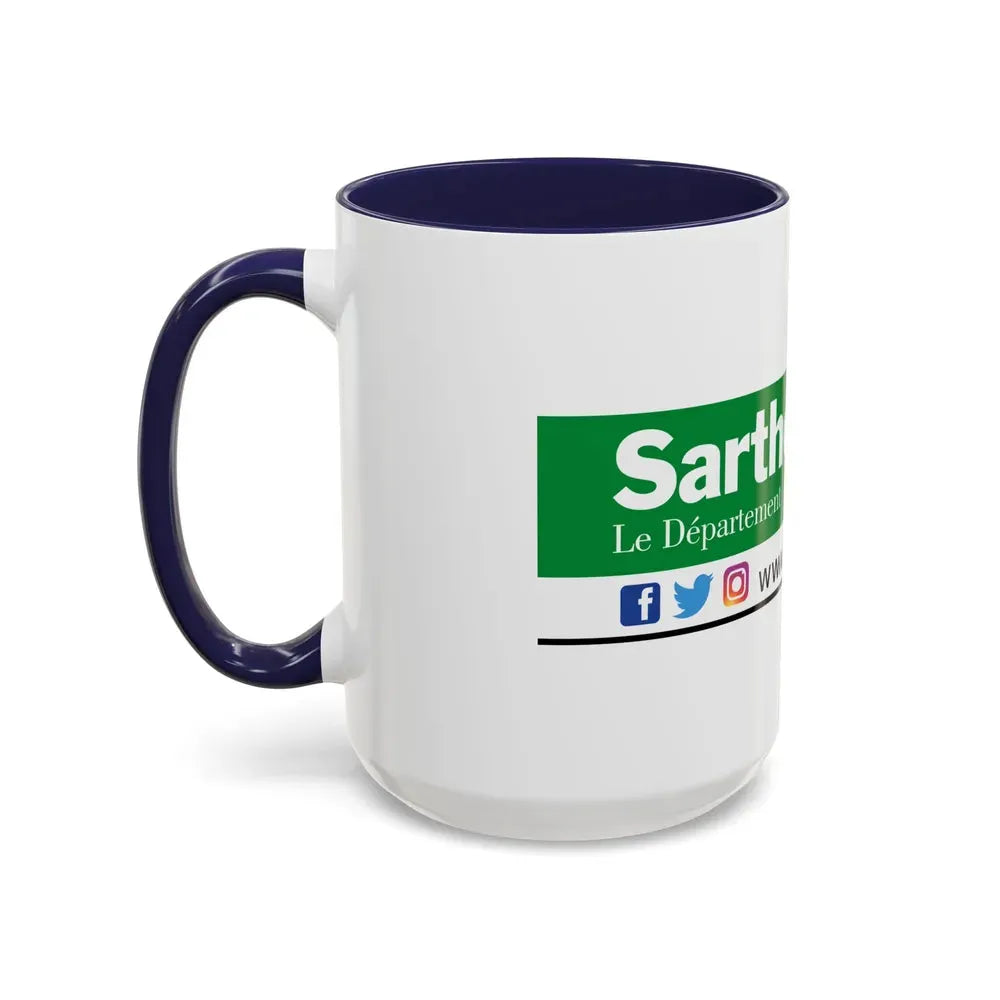 Flag of Sarthe France - Accent Coffee Mug - Go Mug Yourself