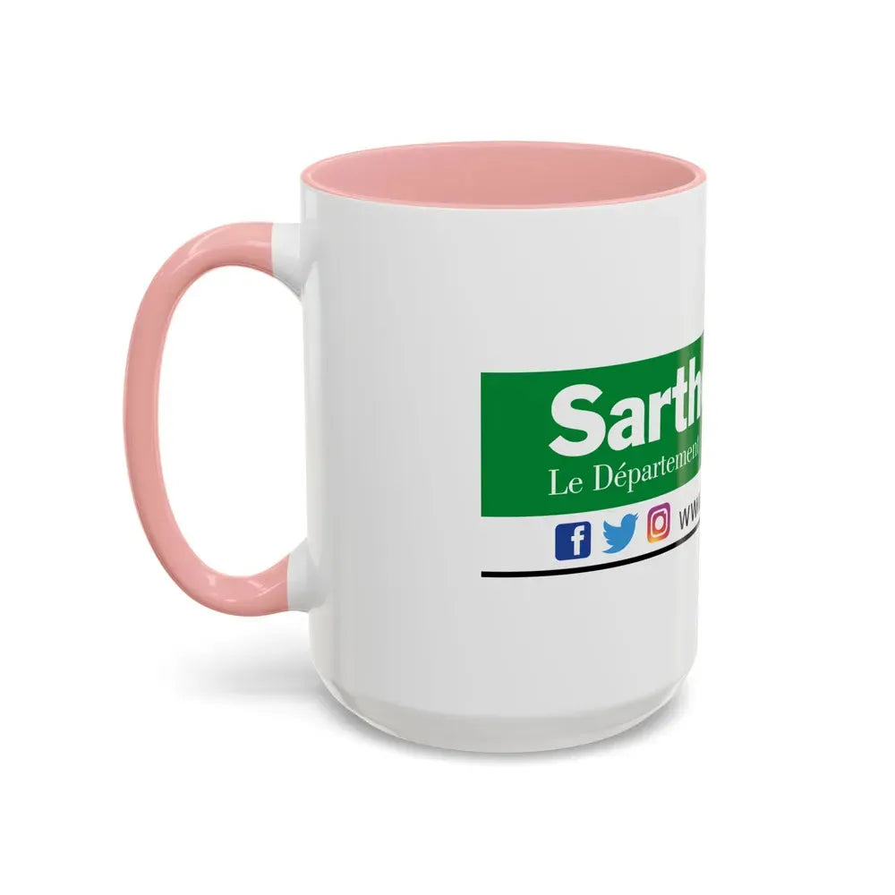 Flag of Sarthe France - Accent Coffee Mug - Go Mug Yourself