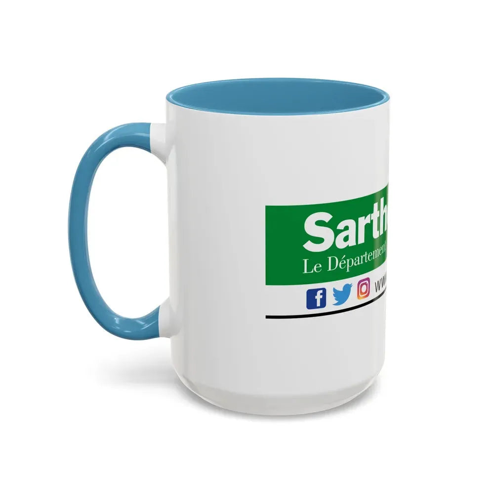 Flag of Sarthe France - Accent Coffee Mug - Go Mug Yourself