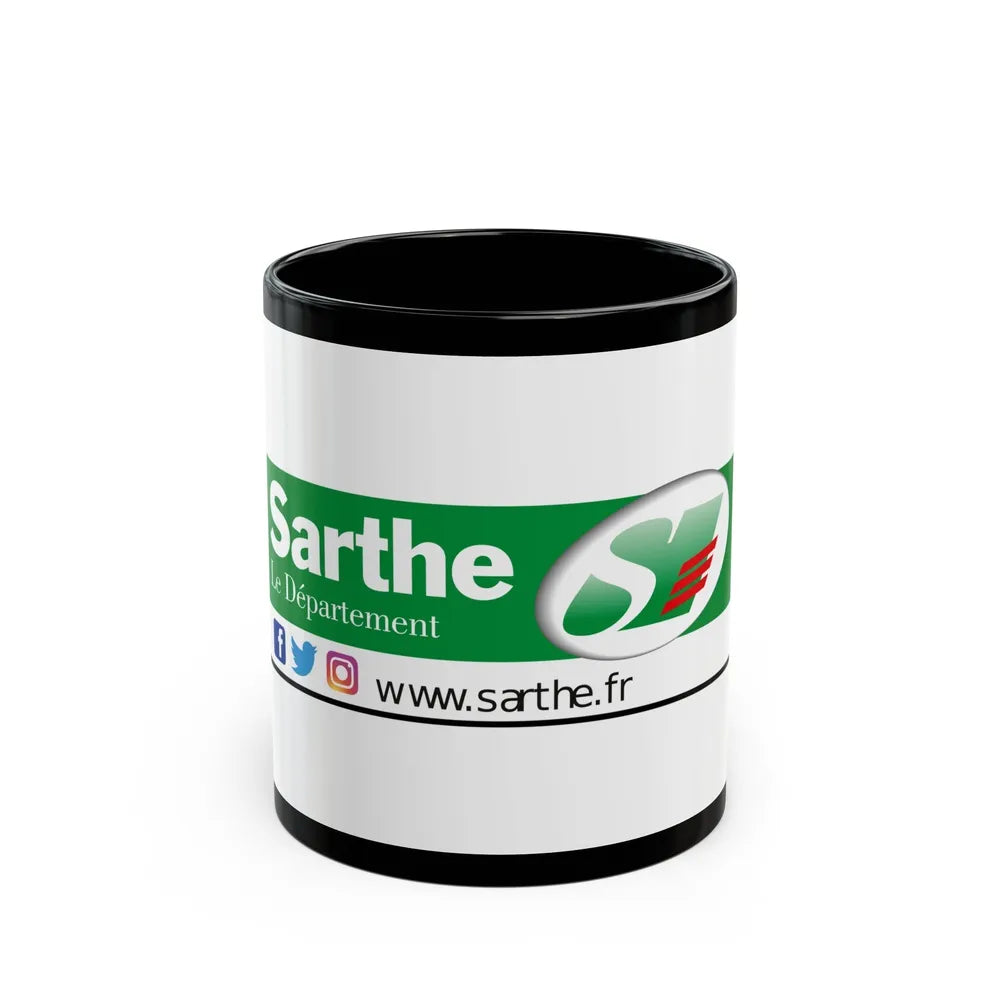 Flag of Sarthe France - Black Coffee Mug-11oz-Go Mug Yourself