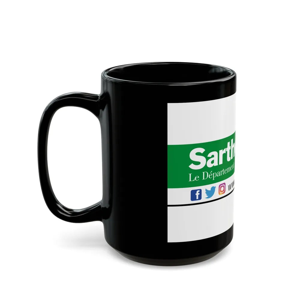 Flag of Sarthe France - Black Coffee Mug-Go Mug Yourself