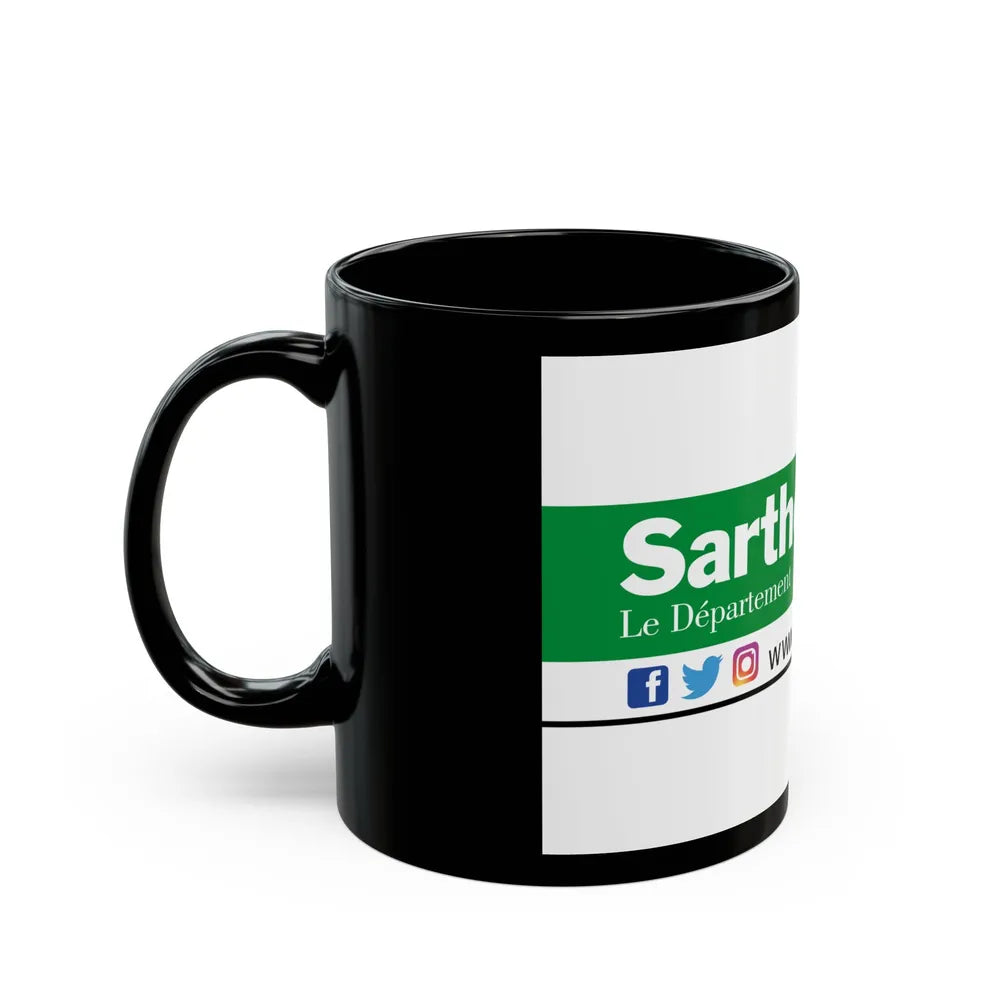 Flag of Sarthe France - Black Coffee Mug-Go Mug Yourself