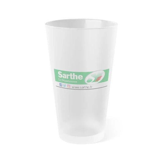 Flag of Sarthe France - Frosted Pint Glass 16oz 16oz Frosted - Go Mug Yourself