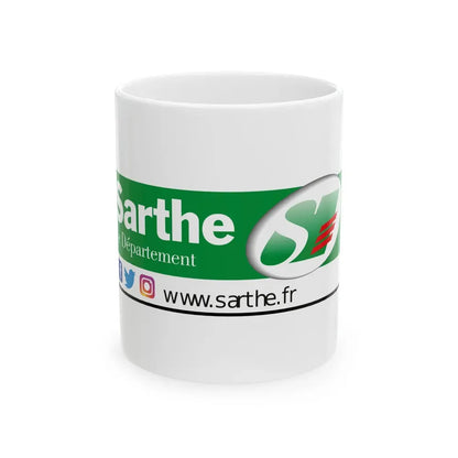 Flag of Sarthe France - White Coffee Mug 11oz - Go Mug Yourself