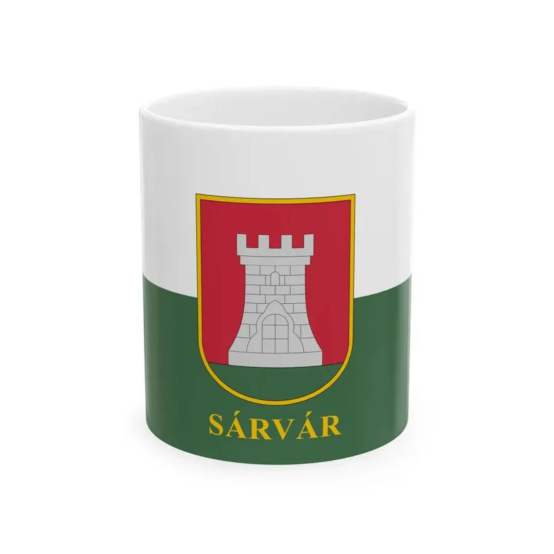 Flag of Sarvar (Hungary) White Coffee Mug 11oz - Go Mug Yourself