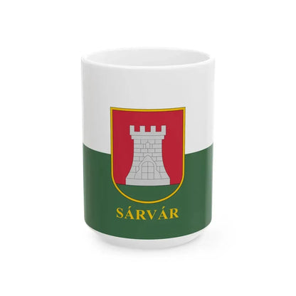 Flag of Sarvar (Hungary) White Coffee Mug 15oz - Go Mug Yourself