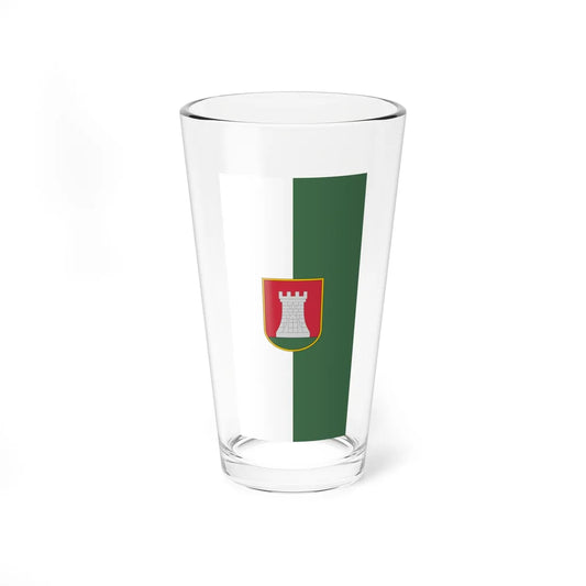 Flag of Sarvar vertical (Hungary) Pint Glass 16oz 16oz - Go Mug Yourself