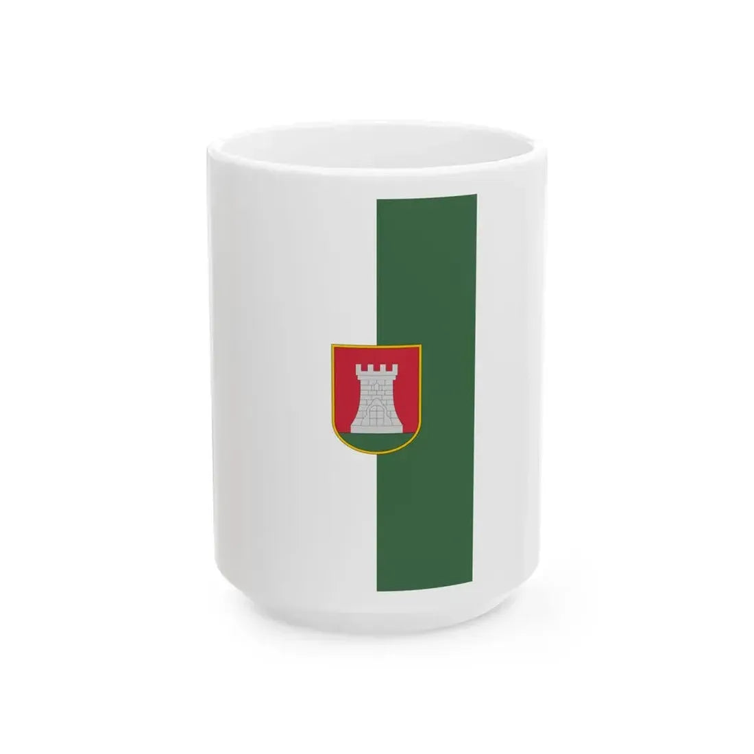 Flag of Sarvar vertical (Hungary) White Coffee Mug 15oz - Go Mug Yourself