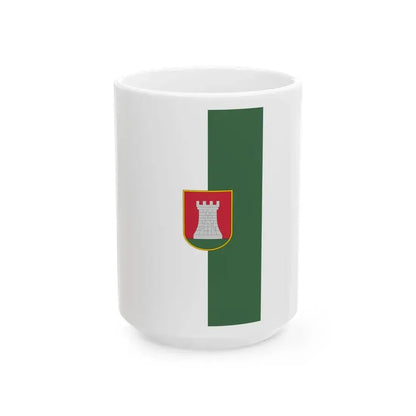 Flag of Sarvar vertical (Hungary) White Coffee Mug 15oz - Go Mug Yourself