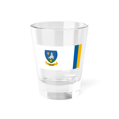 Flag of Saska (Hungary) Shot Glass 1.5oz 1.5oz - Go Mug Yourself