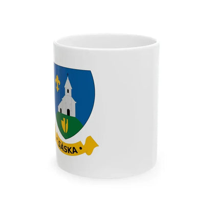 Flag of Saska (Hungary) White Coffee Mug 11oz - Go Mug Yourself