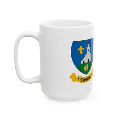 Flag of Saska (Hungary) White Coffee Mug - Go Mug Yourself