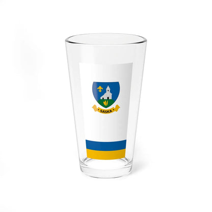 Flag of Saska vertical (Hungary) Pint Glass 16oz 16oz - Go Mug Yourself