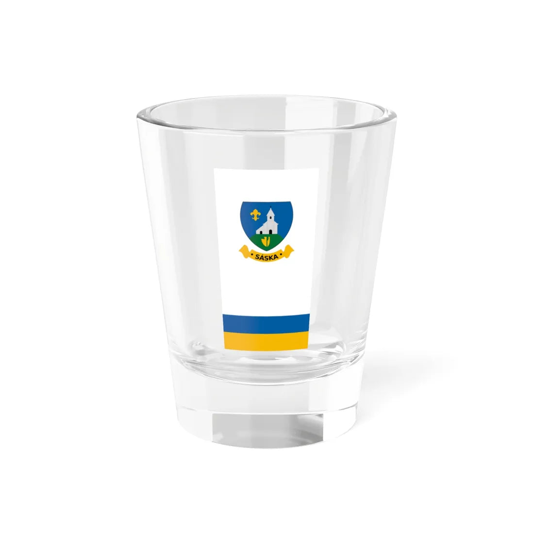 Flag of Saska vertical (Hungary) Shot Glass 1.5oz 1.5oz - Go Mug Yourself