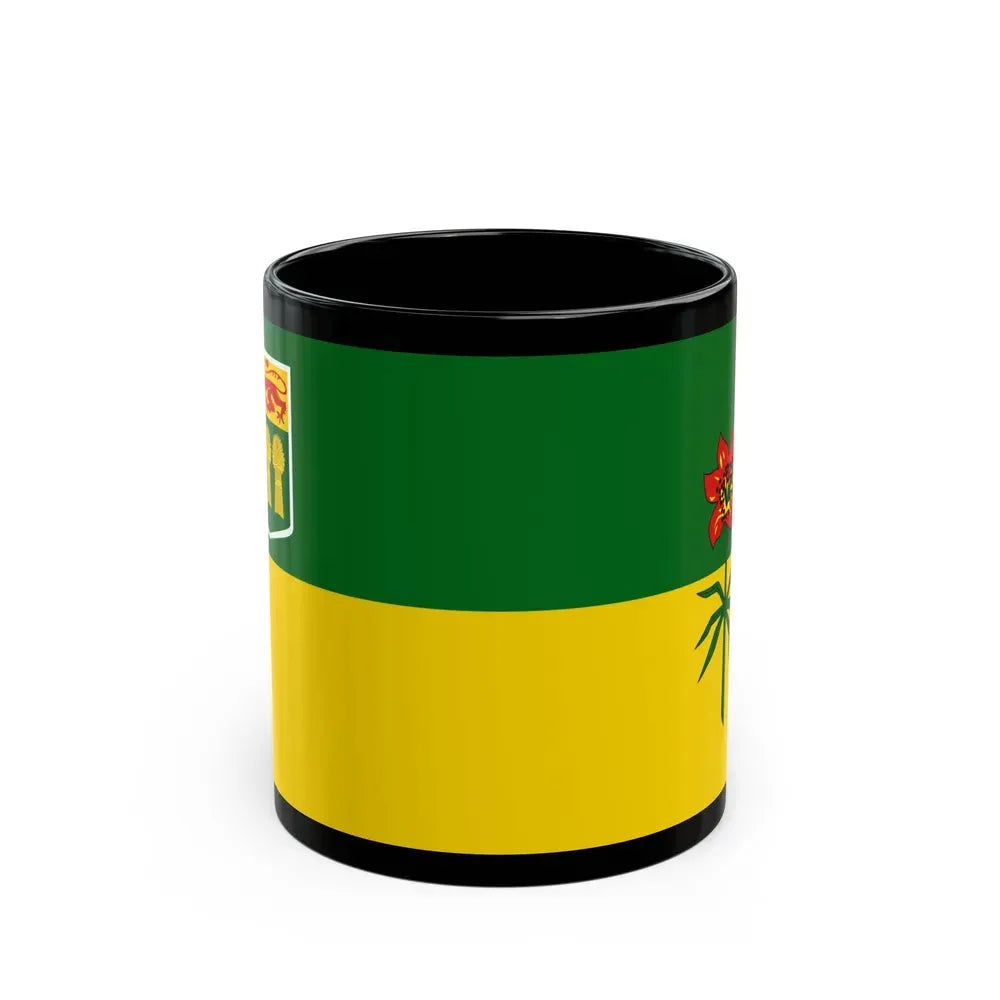 Flag of Saskatchewan Canada - Black Coffee Mug 11oz - Go Mug Yourself