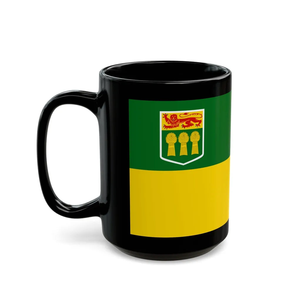 Flag of Saskatchewan Canada - Black Coffee Mug-Go Mug Yourself