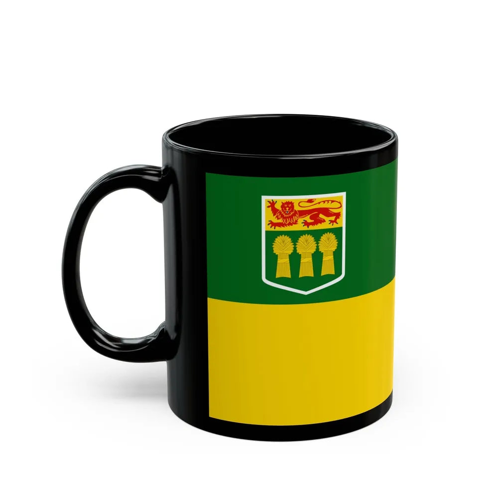 Flag of Saskatchewan Canada - Black Coffee Mug-Go Mug Yourself