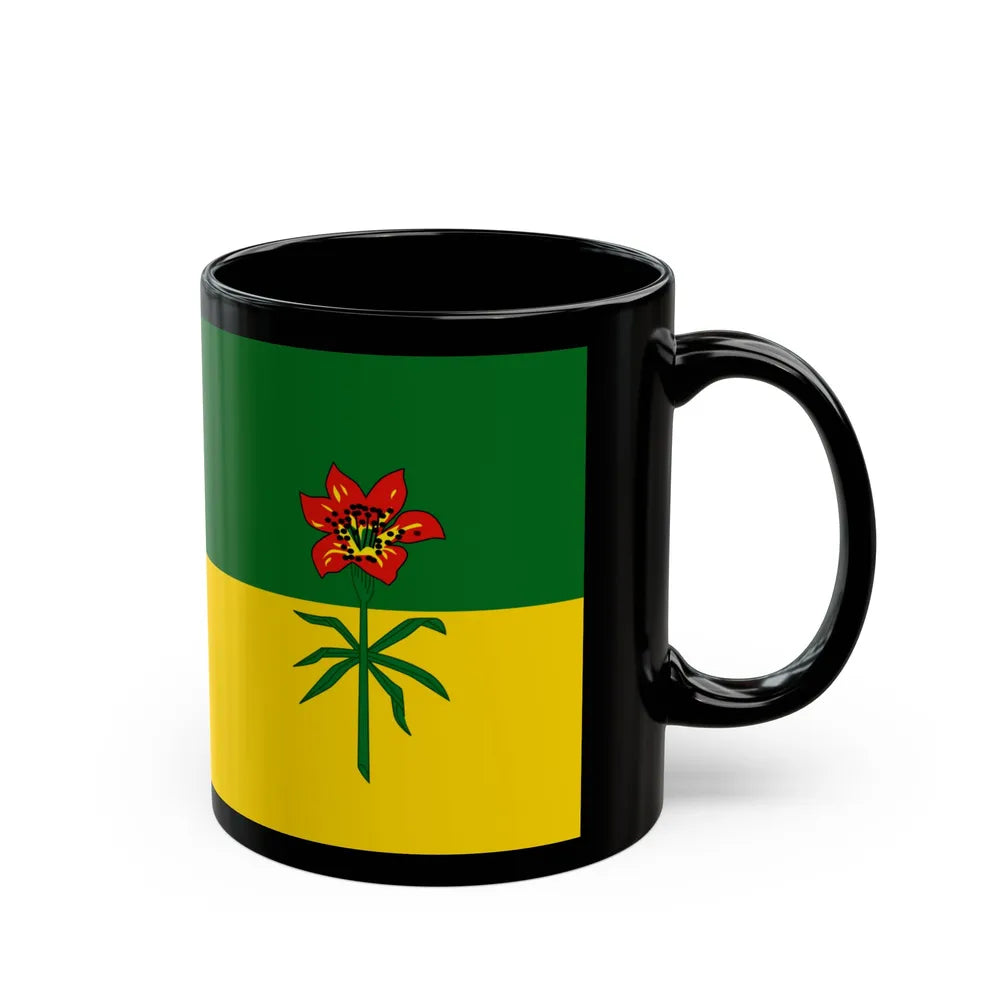 Flag of Saskatchewan Canada - Black Coffee Mug-Go Mug Yourself