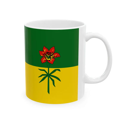 Flag of Saskatchewan Canada - White Coffee Mug-Go Mug Yourself